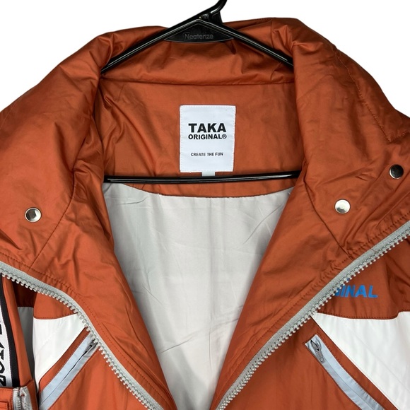 Taka Original Orange Windbreaker Hooded Jacket S - Picture 2 of 6